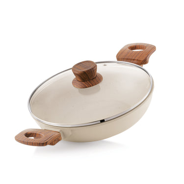 Kadhai with Glass Lid - Crema Dusk Collection