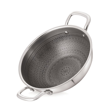 Induction Kadhai with SS Wire Handle -  Mystique Mandala Triply Series