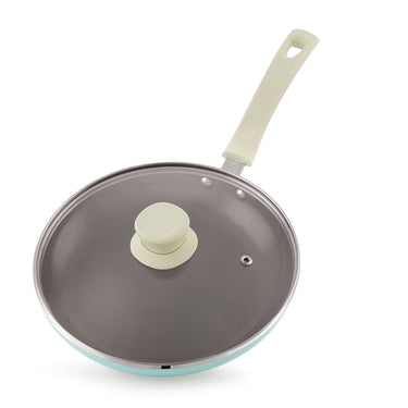 Induction Taper Pan with Glass Lid (Size 230) - Santorini Collection