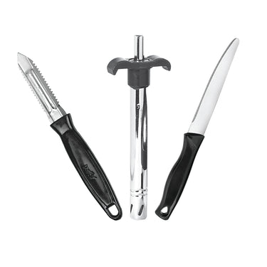 3 pcs. Kitchen Set (Peeler, Knife, Lighter)