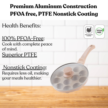 Induction Base Appa Patra with Glass Lid - Biscoff Collection