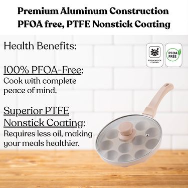 Induction Base Appa Patra with Glass Lid - Biscoff Collection