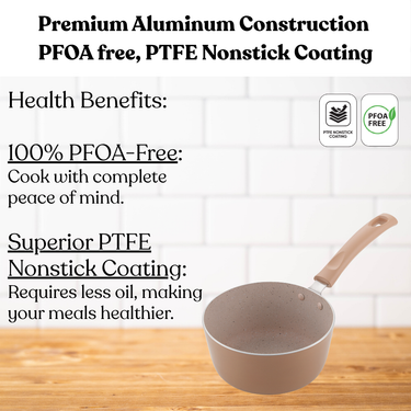 Induction Sauce Pan with Glass Lid - Biscoff Collection