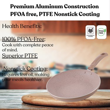 Induction taper Pan with Glass Lid (Size 230) - Biscoff Collection