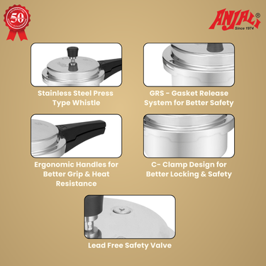 2L AERO ALUMINIUM  STRAIGHT GAS COOKER - OUTER LID