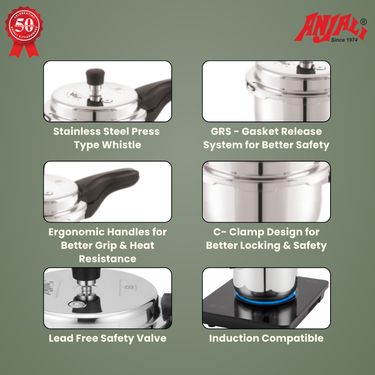 3L TERRA TRIPLY STRAIGHT INDUCTION COOKER - OUTER LID