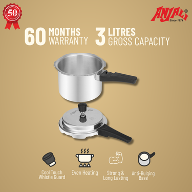 3L AERO ALUMINIUM  STRAIGHT GAS COOKER - OUTER LID