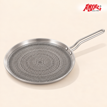 Dosa Tawa with Induction with SS Wire Handle -  Mystique Mandala Triply Series