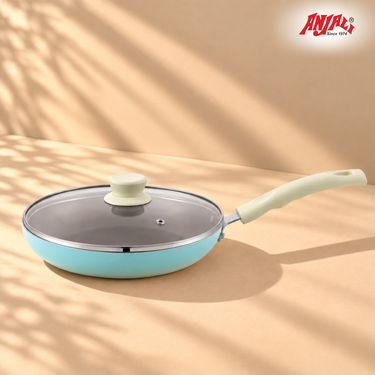 Induction Taper Pan with Glass Lid (Size 230) - Santorini Collection