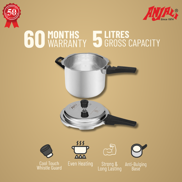 5L AERO ALUMINIUM  STRAIGHT GAS COOKER - OUTER LID