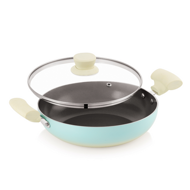 Induction Kadhai with Glass Lid  - Santorini Collection