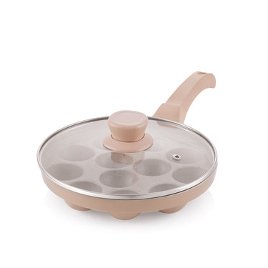 Induction Base Appa Patra with Glass Lid - Biscoff Collection
