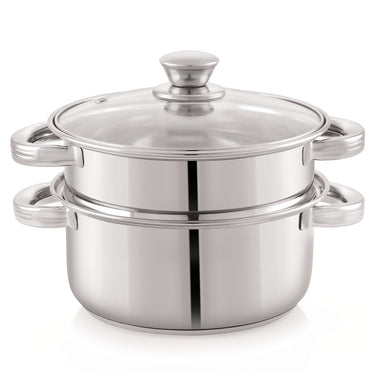 Casa Glow Triply Bottom Steamer with Glass Lid