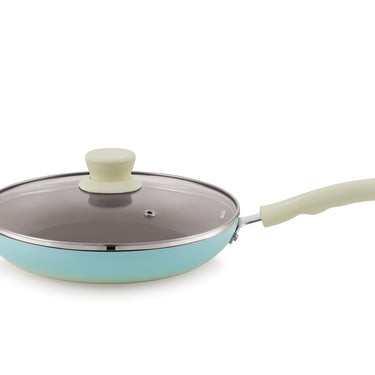 Induction Taper Pan with Glass Lid (Size 230) - Santorini Collection