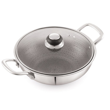 Induction Kadhai with SS Wire Handle -  Mystique Mandala Triply Series