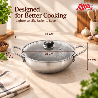 Induction Kadhai with SS Wire Handle -  Mystique Mandala Triply Series