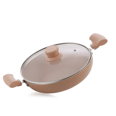 Induction Kadhai with Glass Lid - Biscoff Collection