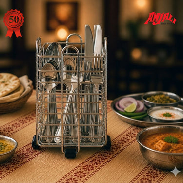 સ્ટેઈનલેસ સ્ટીલ કટલરી સ્ટેન્ડ - આકર્ષક, સ્ટાઇલિશ અને ટકાઉ