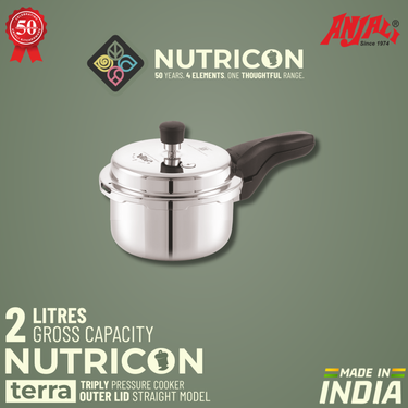 2L TERRA TRIPLY STRAIGHT INDUCTION COOKER - OUTER LID