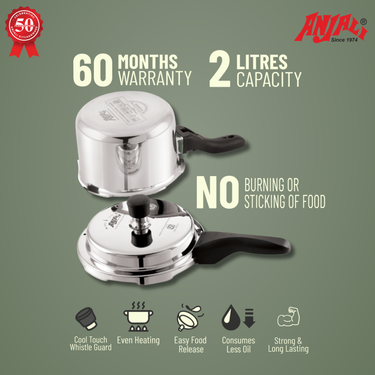 2L TERRA TRIPLY STRAIGHT INDUCTION COOKER - OUTER LID