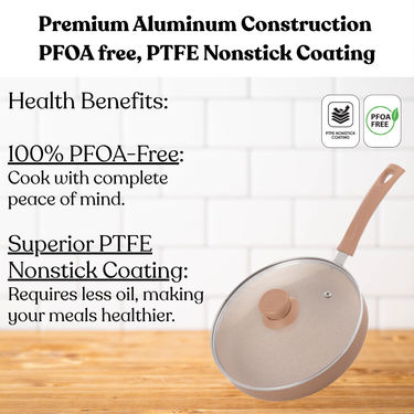 Induction Fry Pan with Glass Lid - Biscoff Collection