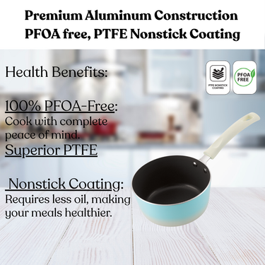 Induction Sauce Pan with Glass Lid (1.5 Litre) - Santorini Collection