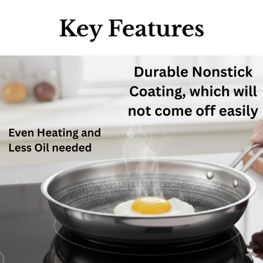 Fry Pan with Induction with SS Wire Handle -  Mystique Mandala Triply Series