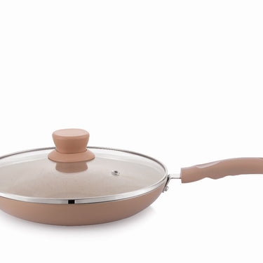 Induction taper Pan with Glass Lid (Size 230) - Biscoff Collection
