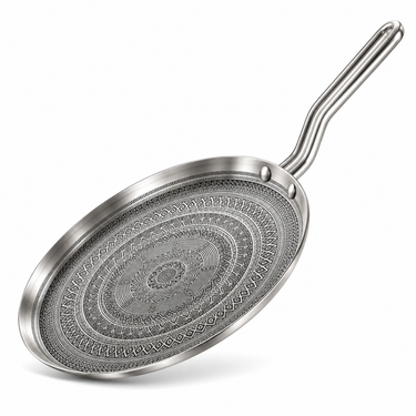 Dosa Tawa with Induction with SS Wire Handle -  Mystique Mandala Triply Series