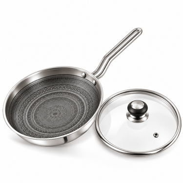 Fry Pan with Induction with SS Wire Handle -  Mystique Mandala Triply Series