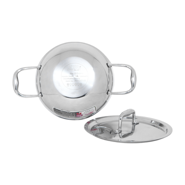 Tri-Ply Kadai with SS Lid - Tattva Collection