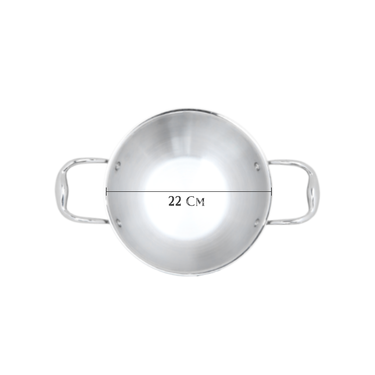 Tri-Ply Kadai with SS Lid - Tattva Collection