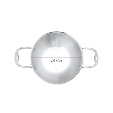 Tri-Ply Kadai with SS Lid - Tattva Collection