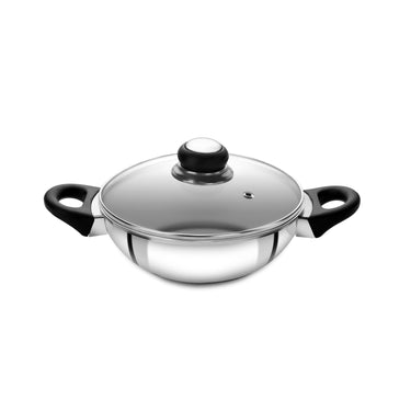 Fiesta Kadai Bakelite Handle With Glass Lid 1300 ML