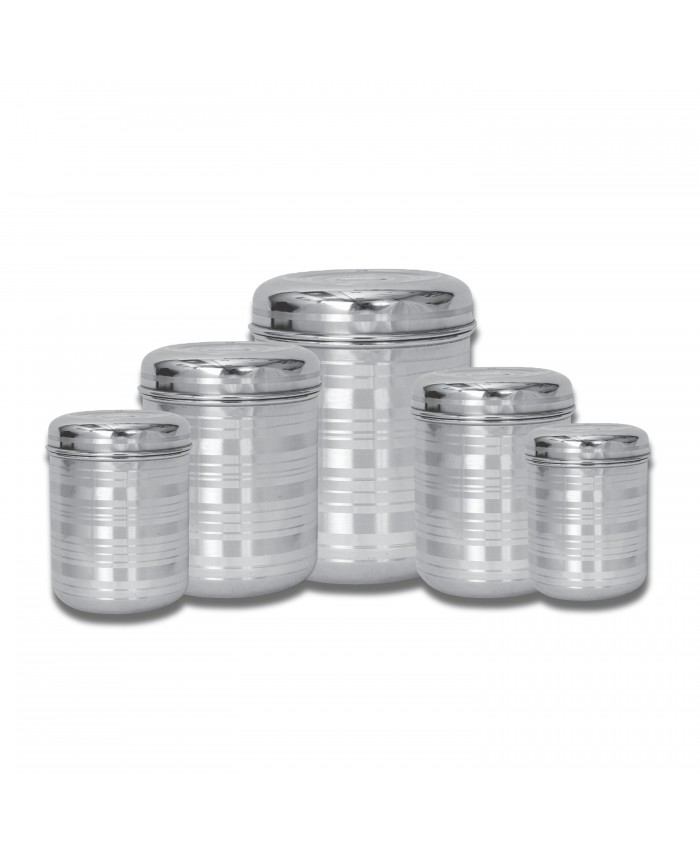 5 Pcs Stainless Steel Jar Set